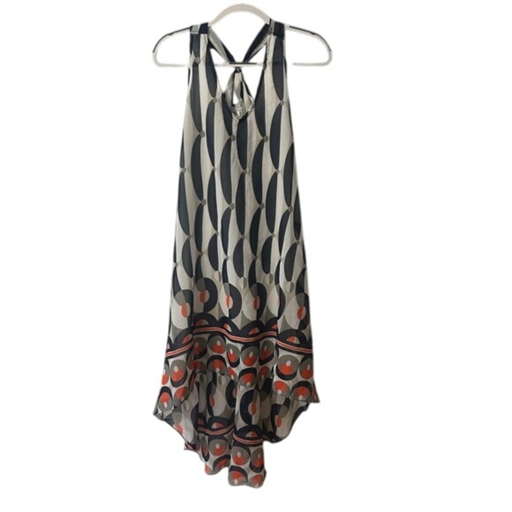 Pinky Dress Halter Geometric Print Sleeveless Casual Party Dress M